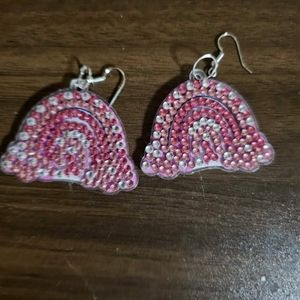 Breast cancer earrings